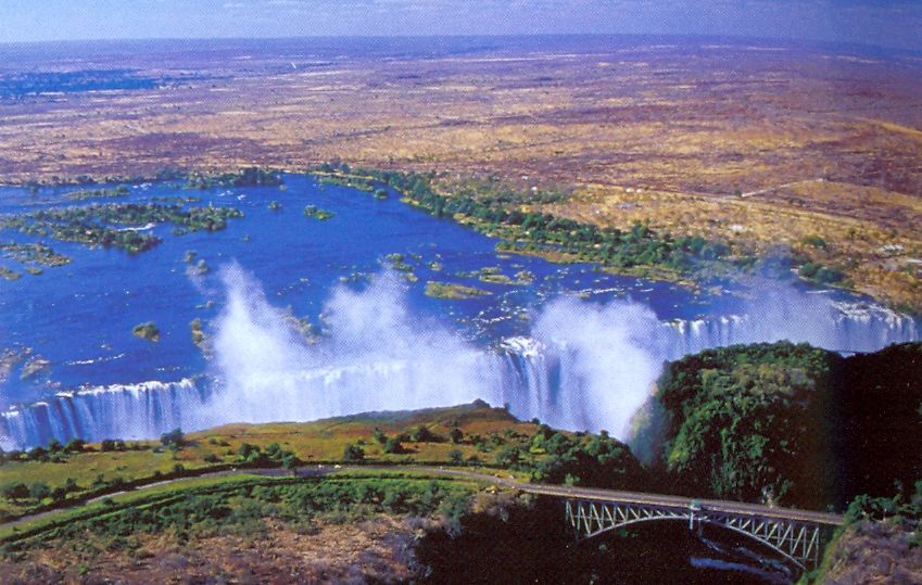 Victoria Falls and Zambezi Bridge