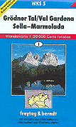 Sella - Marmolada - Map