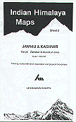 India Himalaya Map 2: Jammu & Kashmir (Kargil, Zanskar & Nun-Kun).