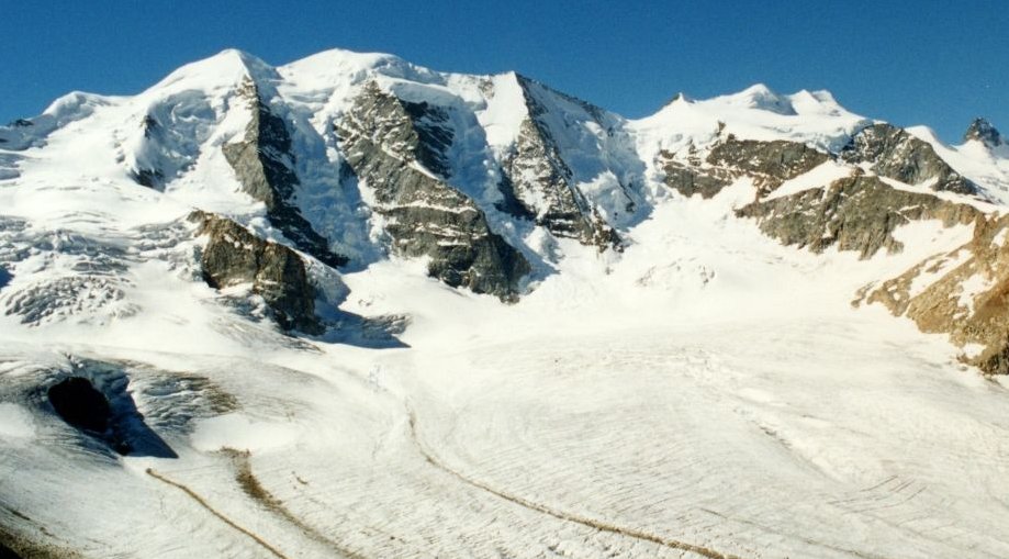 Piz Bernina ( 4049 metres ) in the Italian Alps