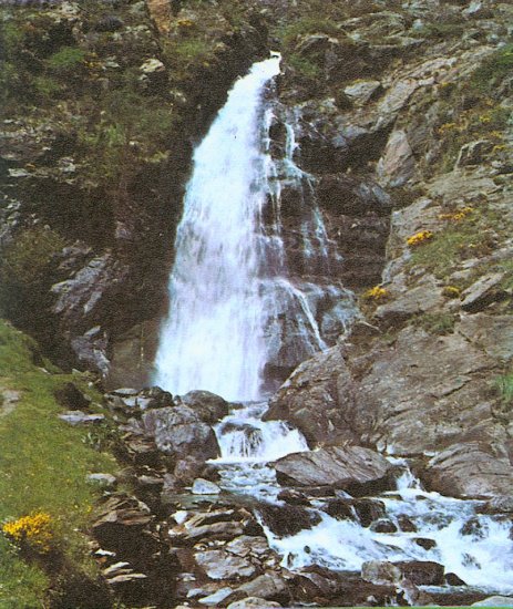 Waterfall in the Pyrenees of Andorra