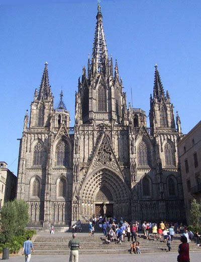 Cathedral in Barcelona on the Costa Brava in Northern Spain