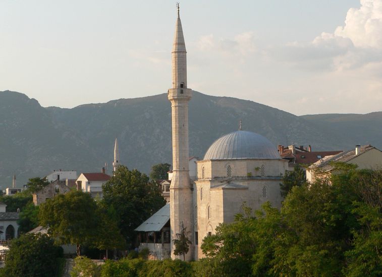 The Koski Mehmed pasa Mosque in Mostar in Bosnia