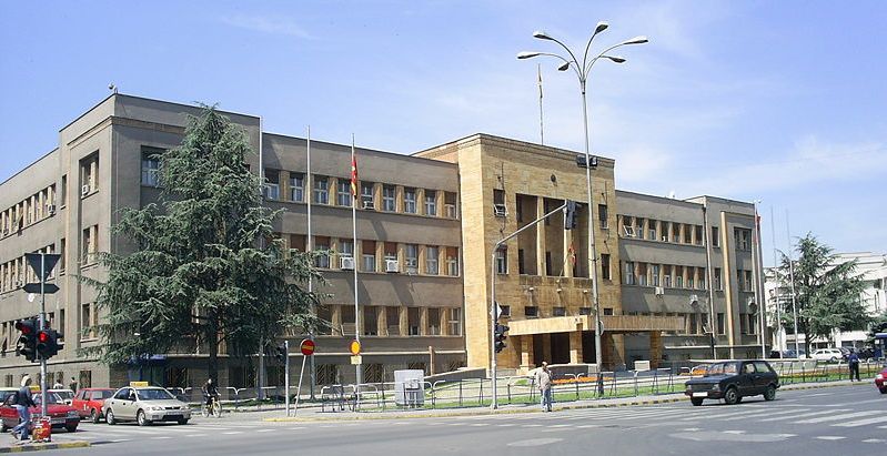 Parliament Building in Skopje in Macedonia