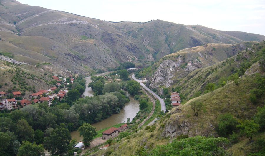 Veles Gorge on the Vardar River in Macedonia