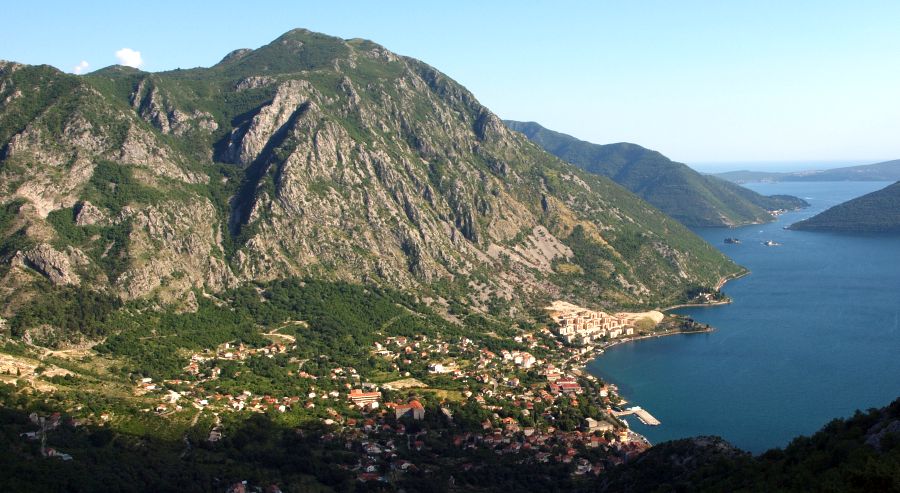 Risan on Bay of Kotor in Montenegro