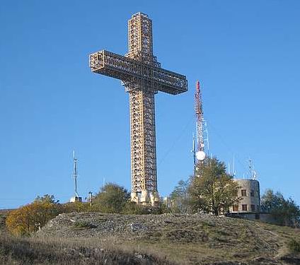 Vodno Millennium Cross in Skopje in Macedonia