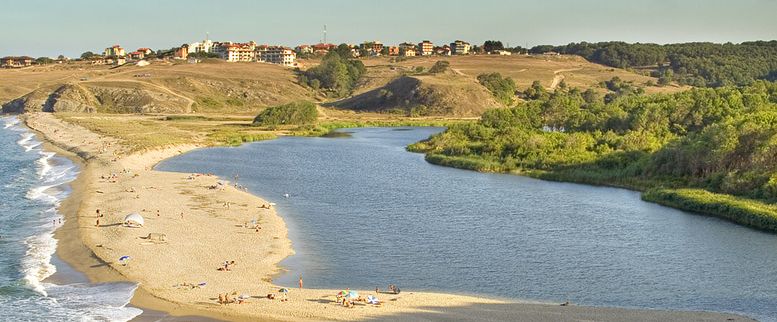 Beach at Veleka River on the Black Sea Coast of Bulgaria