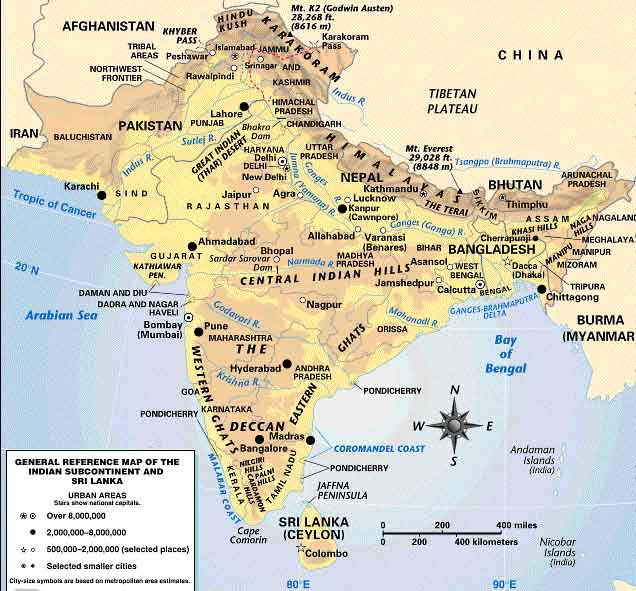 political map of indian subcontinent Maps Of The Indian Sub Continent Political Country And political map of indian subcontinent