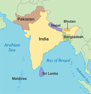 map of indian subcontinent countries Maps Of The Indian Sub Continent Political Country And map of indian subcontinent countries