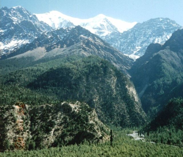 Annapurna Himal from Kali Gandaki River Valley