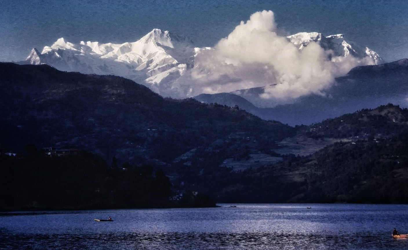 Annapurna IV, Annapurna II and Lamjung Himal from Begnas Tal