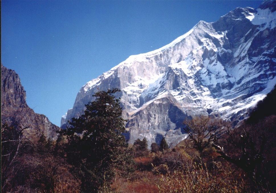 Dhaulagiri I on approach to Italian Base Camp in the Myagda Khola Valley