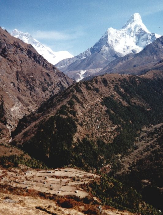 Mount Ama Dablam above Phortse Village