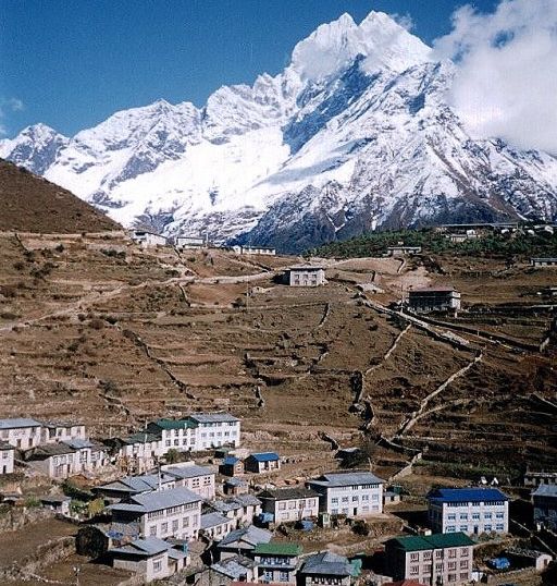 Mt.Thamserku from Namche Bazaar