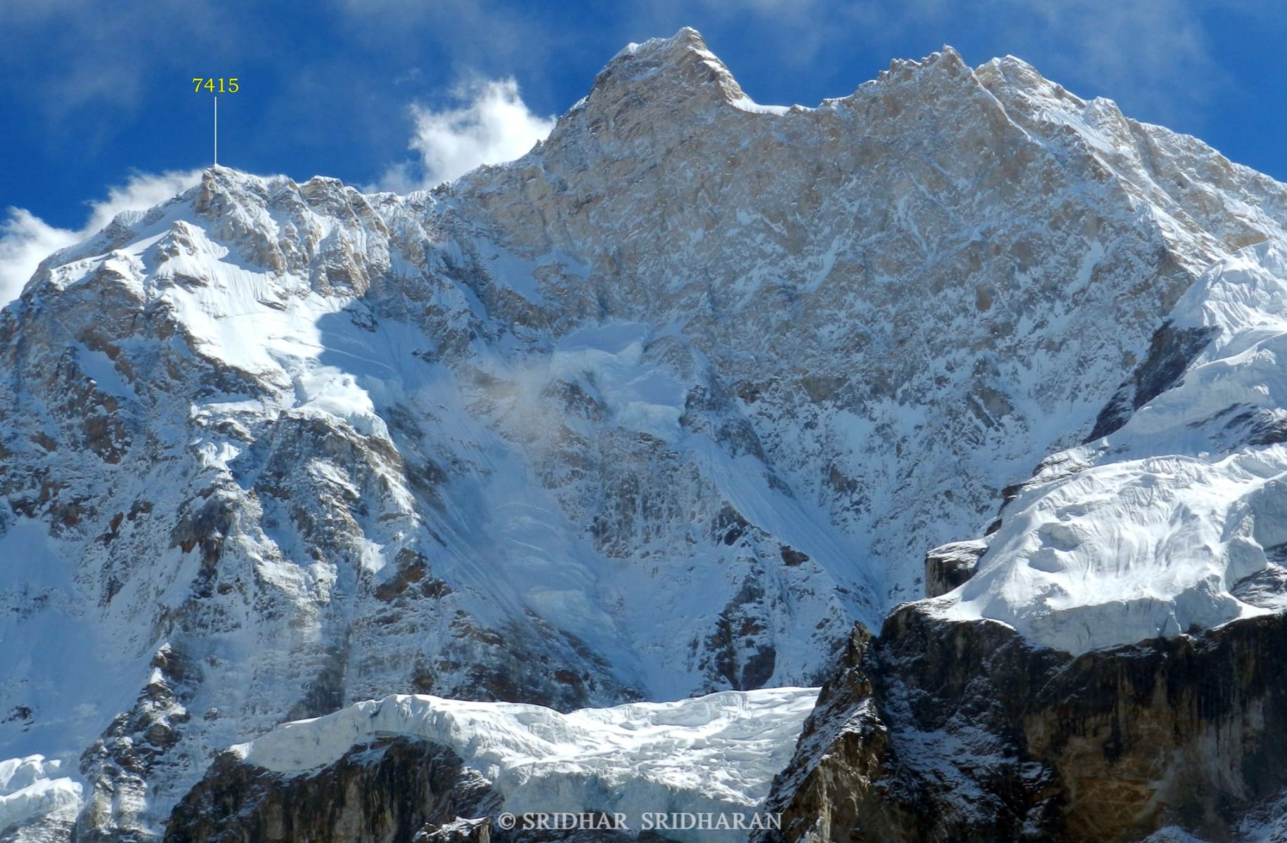 Mount Jannu ( Khumbakarna ) in the Ghunsa Khola Valley