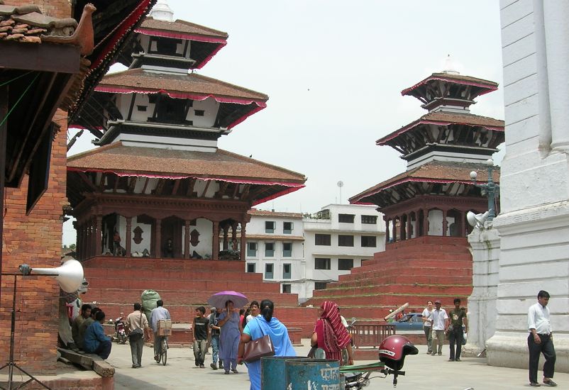 Temples in Durbar Square in Kathmandu