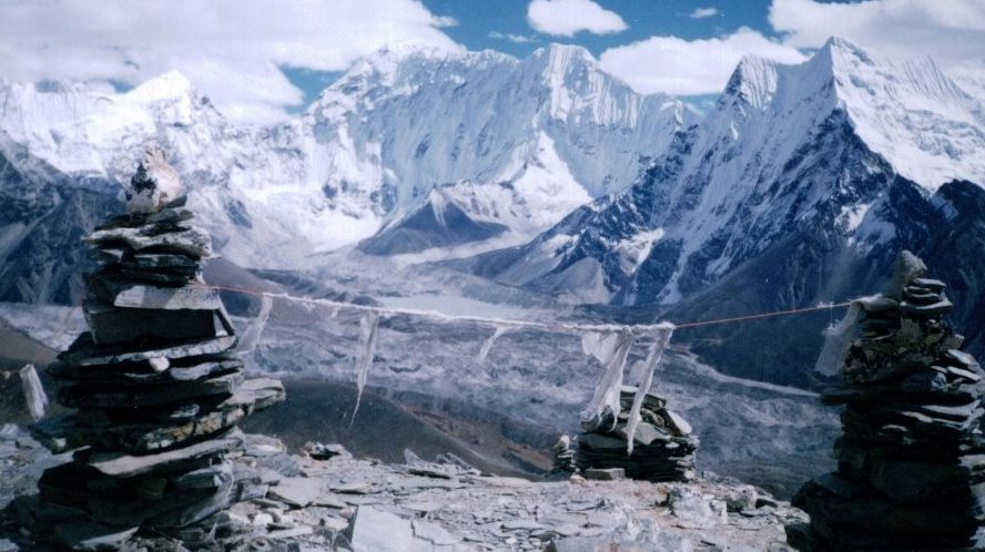 Mt. Baruntse from Chukung Ri in Imja Khosi Valley