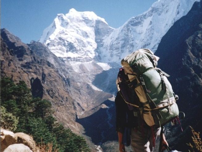 Mount Kang Taiga on route from Namche Bazaar to Tyangboche