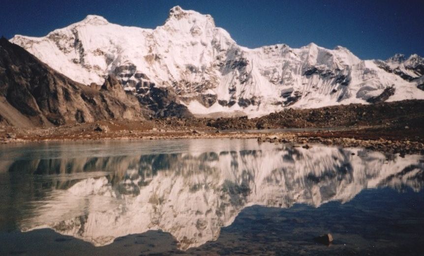 Cha Kung ( aka Hunchhi or Hungchi )  -  ( 7,036m, 23,084ft )  from Khumbu Panch Pokhari