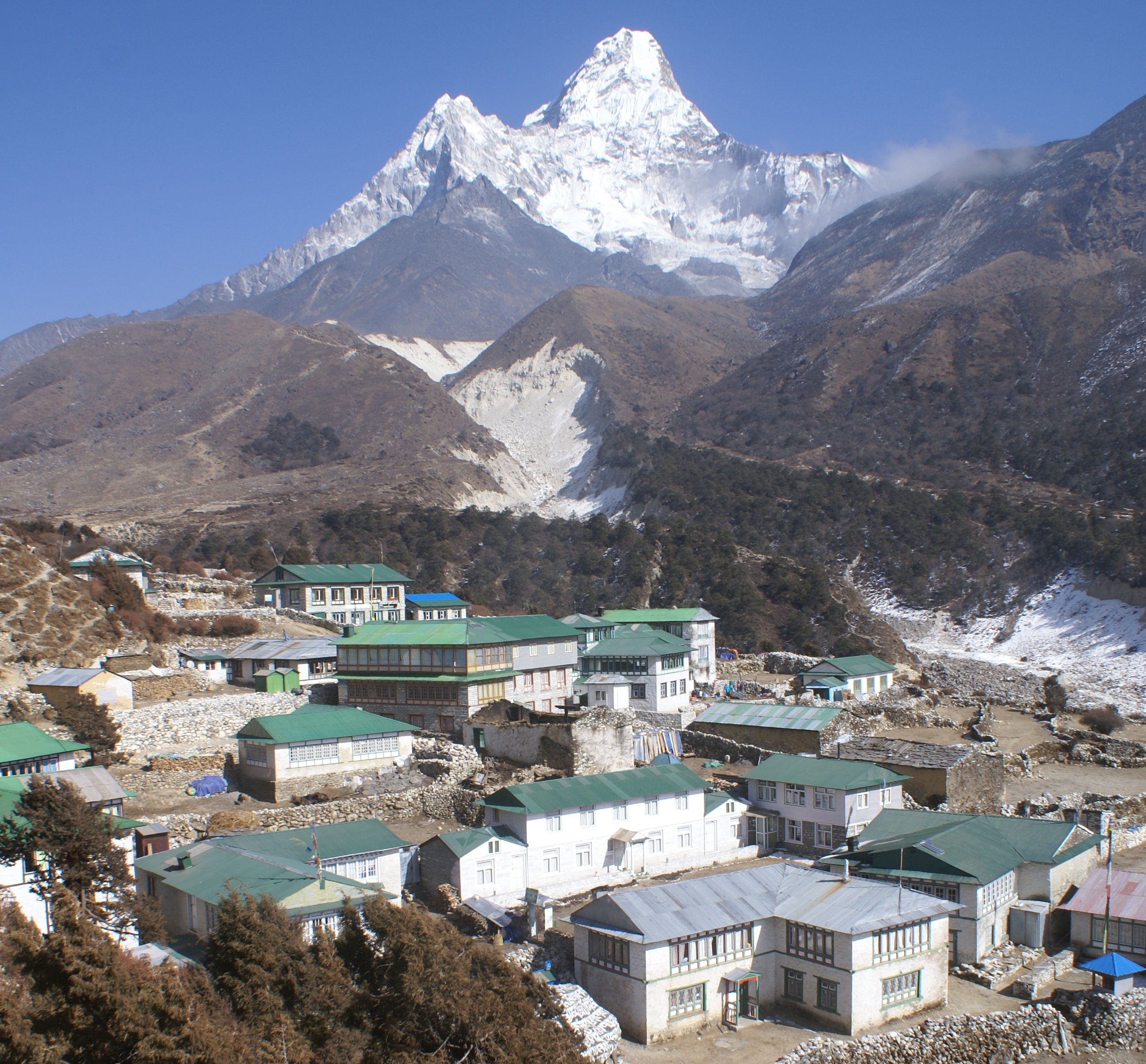 Pangboche Village and Ama Dablam