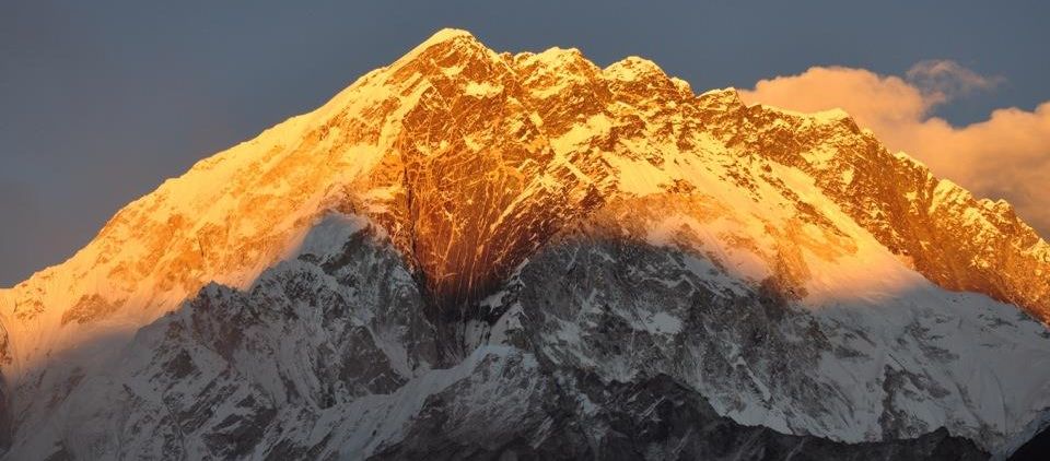 Mount Nuptse from Lobuje on route to Everest Base Camp