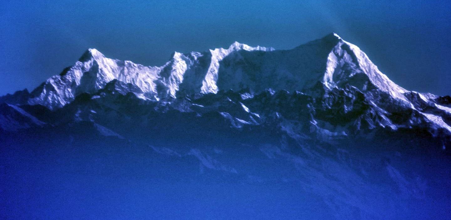 Aerial view of Mount Langtang Lirung