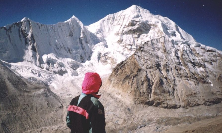 Mt.Baruntse from above Makalu Advanced Base Camp