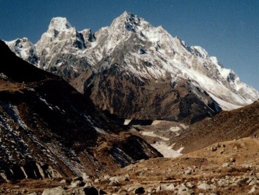 Approach to Larkya La from Samdu from Samdu Village in the Buri Gandaki Valley