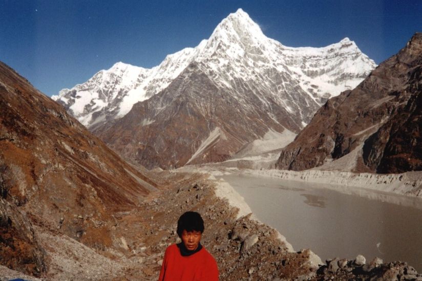 Tsho Rolpa glacier lake and Mt.Kang Nachugo