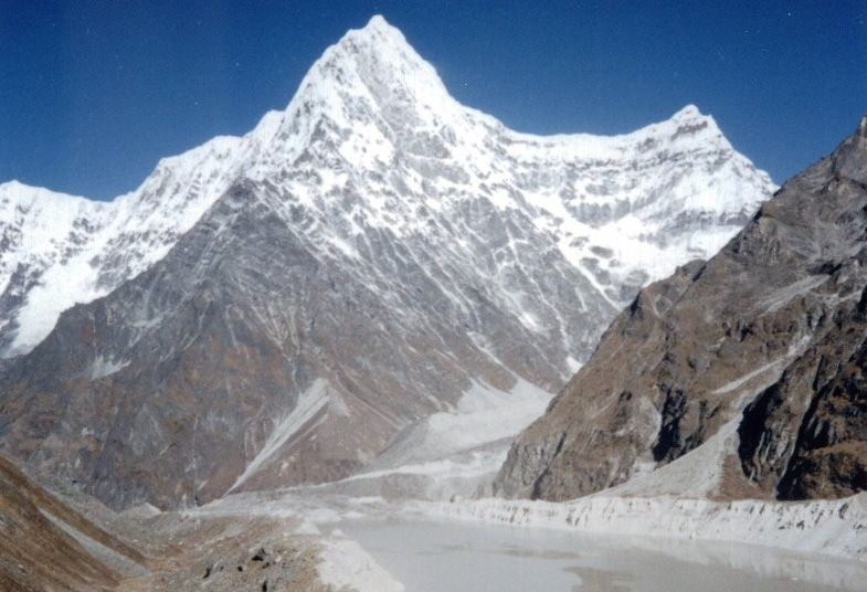 Kang Nachugo from above Tsho Rolpo glacier lake