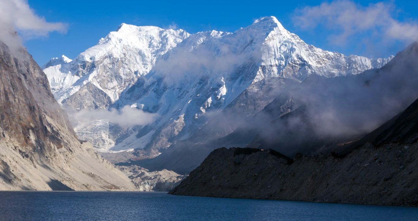 Parchamo / Parchoma ( 6273m ) and Mt.Bigphero Go Char from Tsho Rolpa