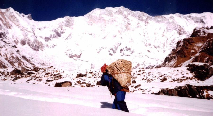 Annapurna I on approach to the Sanctuary