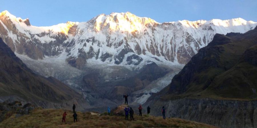 Mount Annapurna I above Annapurna Sanctuary