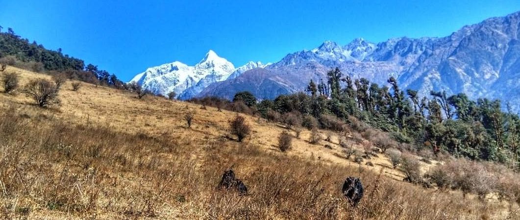 Mt.Numbur on approach to Upper Likhu Khola Valley