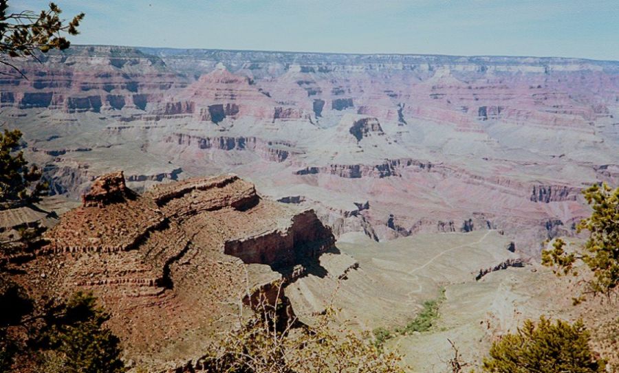 Trail to Plateau Point in the Grand Canyon from the South Rim