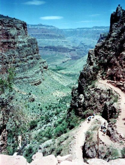 Zig_zags on the Bright Angel Trail from the South Rim of the Grand Canyon