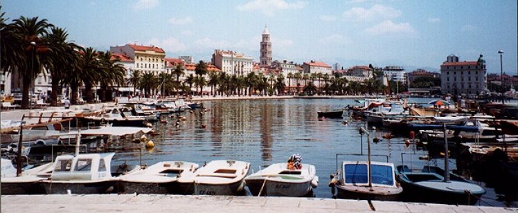 Waterfront at Split on the Dalmatian Coast of Croatia