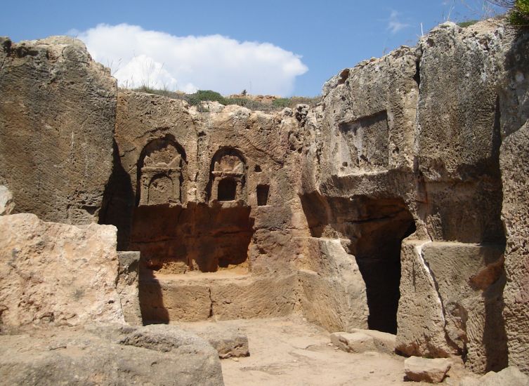 Underground tombs carved out of solid rock