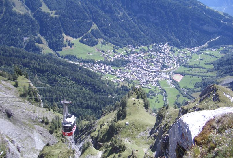 Leukerbad beneath the Gemmi Pass in the Bernese Oberlands