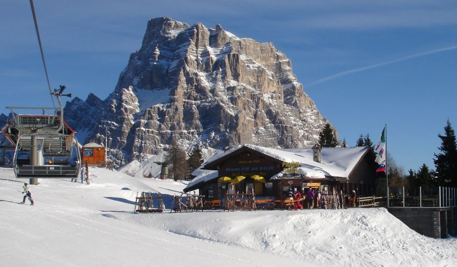 Rifugio Coi Dei Baldi beneath Monte Pelmo in the Italian Dolomites