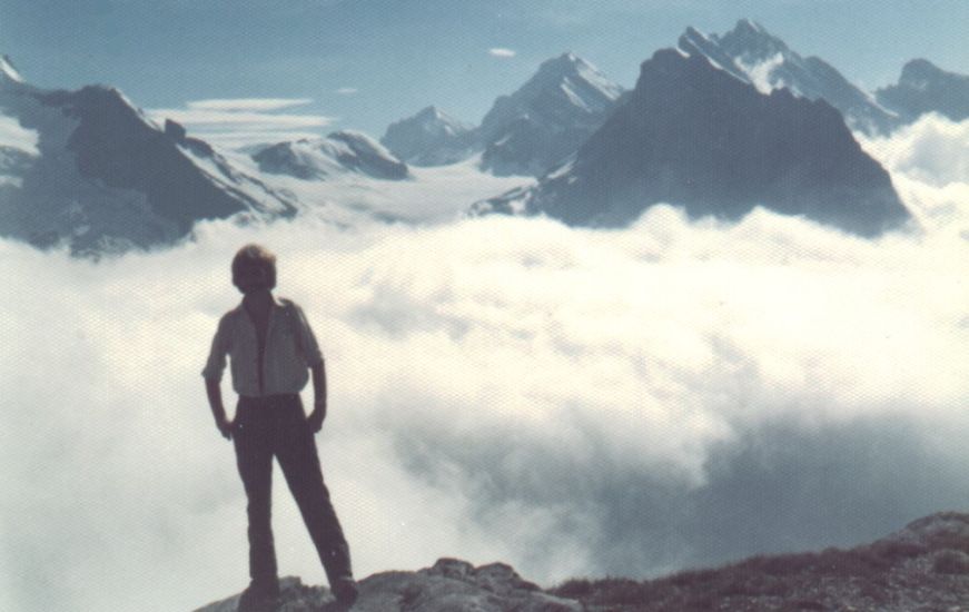 Peaks of the Bernese Oberlands on ascent of the Jungfrau