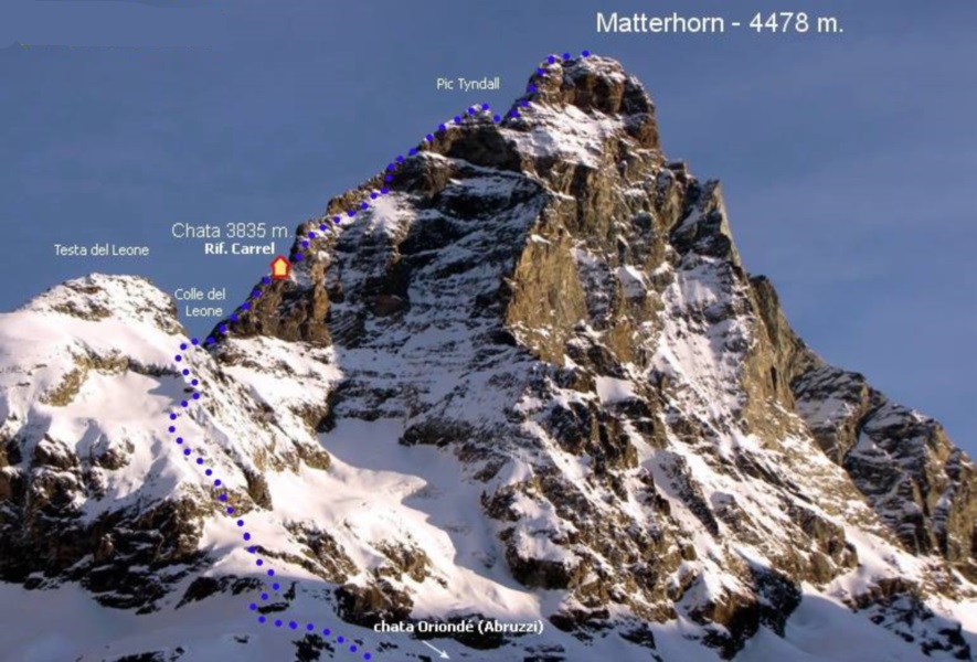 Nauwgezet Hoogland Psychologisch Ascent routes on the Matterhorn ( Il Cervino ) in the Zermatt / Valais  Region of the Swiss Alps
