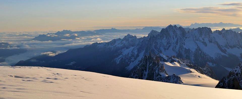 Chamonix Aiguilles from Aiguille du Midi