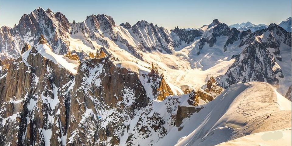 Chamonix Aiguilles from Aiguille du Midi