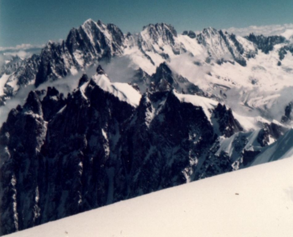 Chamonix Aiguilles from entrance to Aiguille du Midi