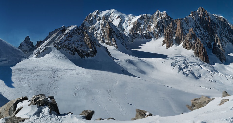 Monte Bianco ( Mont Blanc ) in Italy