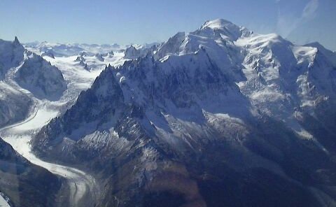 Mer de Glace and Mont Blanc 