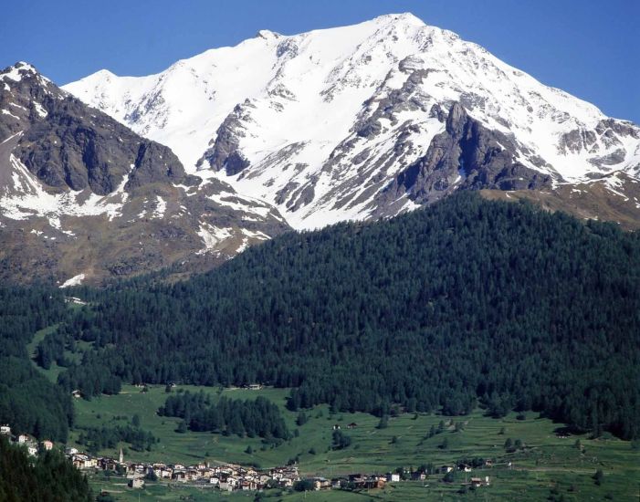 Monte Vioz in the Ortler Group in the Italian Alps