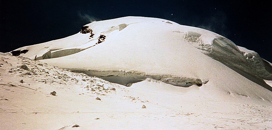 Allalinhorn from ski slopes above Saas Fe